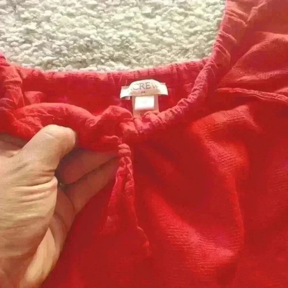 J. Crew Womens Orange XS Off the Shoulder Top - Picture 7 of 11